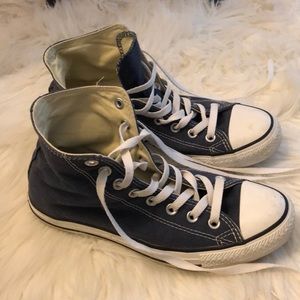 Size 9 navy blue converse high tops